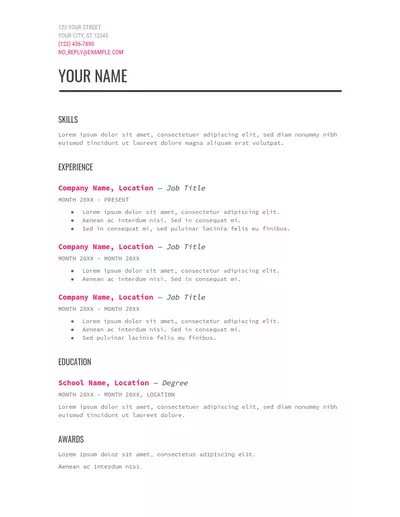 example resume that attracts attention modern writer