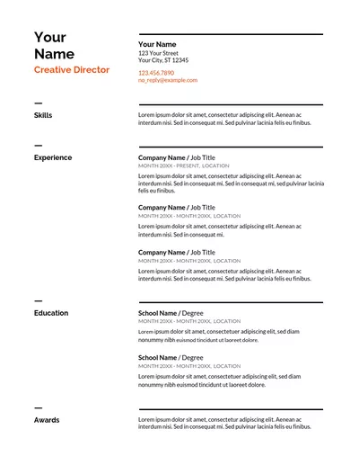 template resume optimized to stand out swiss