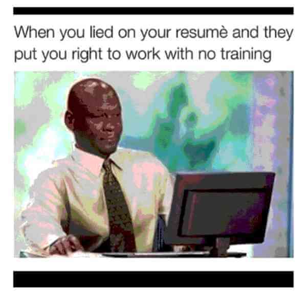 lie on your resume jordan meme