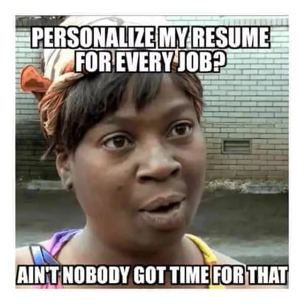 personalize every job meme